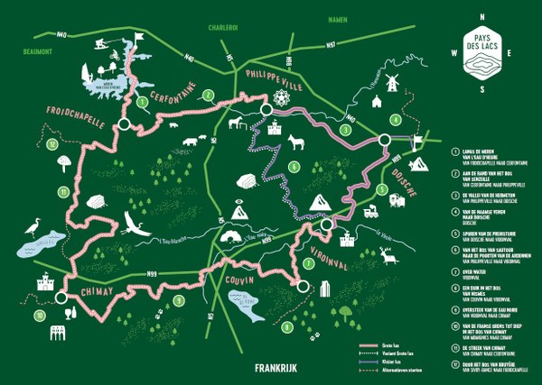 Carte La Chevauchée au Pays des Lacs NL